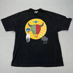 Vintage Native Indian Aztec Southwestern T-Shirt Men’s‎ XXL Black Short Sleeve